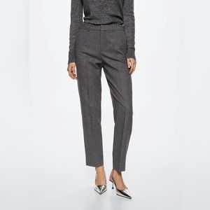 Mango Slim fit wool suit pants